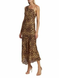 Alice + Olivia Harmony Leopard-Print One-Shoulder Slip Dress -ALICE + OLIVIA Sales unnamed file 446