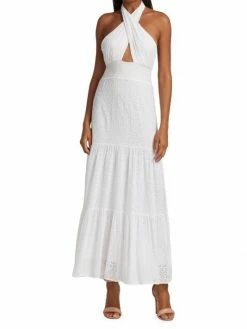 Alice + Olivia Lyndon Cross-Front Halter Maxi Dress -ALICE + OLIVIA Sales unnamed file 479