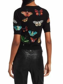 Alice + Olivia Ciara Butterfly Embroidered Sweater -ALICE + OLIVIA Sales unnamed file 52