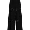 Alice + Olivia Russell Smocked Eyelet Wide-Leg Pants