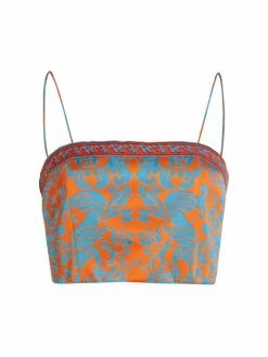 Alice + Olivia Ceresi Smocked Printed Tank