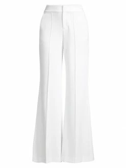 Alice + Olivia Dylan High-Waist Wide-Leg Pants White -ALICE + OLIVIA Sales unnamed file 63