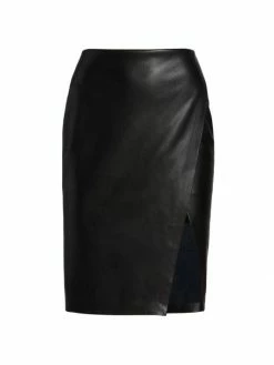 Alice + Olivia Siobhan Faux Leather Midi-Skirt