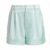 Alice + Olivia Conry Pleated Satin Shorts