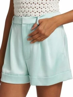 Alice + Olivia Conry Pleated Satin Shorts -ALICE + OLIVIA Sales unnamed file 669
