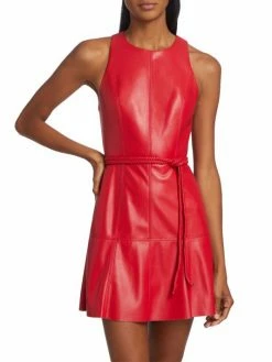 Alice + Olivia Leandra Vegan Leather Minidress 9 Alice + Olivia Leandra Vegan Leather Minidress -ALICE + OLIVIA Sales unnamed file 673