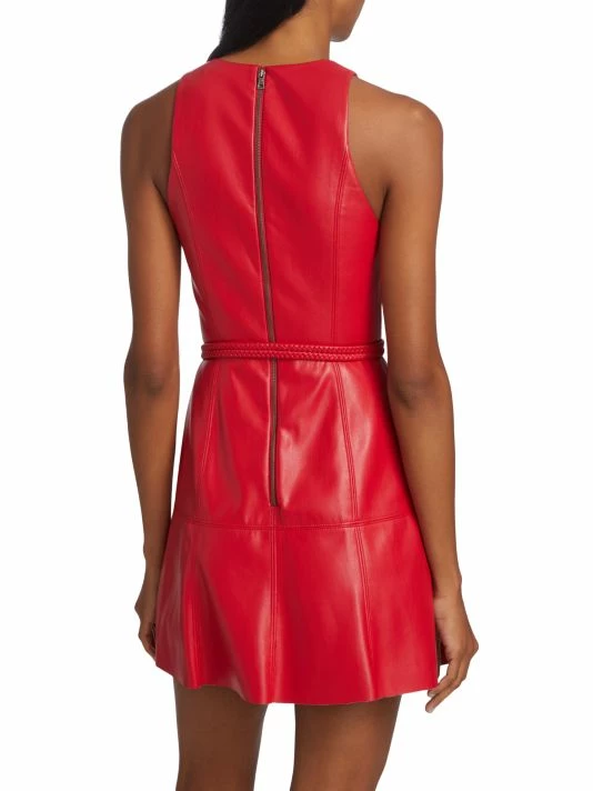 Alice + Olivia Leandra Vegan Leather Minidress 5 Alice + Olivia Leandra Vegan Leather Minidress - Image 5