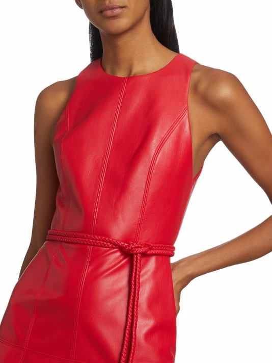 Alice + Olivia Leandra Vegan Leather Minidress 6 Alice + Olivia Leandra Vegan Leather Minidress - Image 6