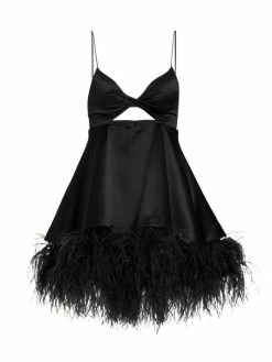 Alice + Olivia Necole Feather-Embellished Minidress