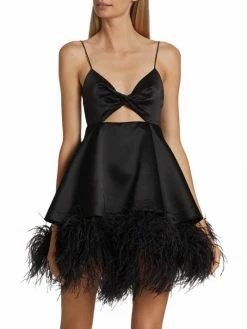 Alice + Olivia Necole Feather-Embellished Minidress -ALICE + OLIVIA Sales unnamed file 680