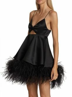 Alice + Olivia Necole Feather-Embellished Minidress -ALICE + OLIVIA Sales unnamed file 681