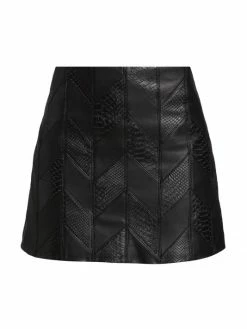 Alice + Olivia Riley Lamb Leather Miniskirt Black -ALICE + OLIVIA Sales unnamed file 696