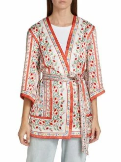 Alice + Olivia Domino Floral Satin Kimono -ALICE + OLIVIA Sales unnamed file 703