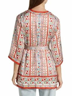 Alice + Olivia Domino Floral Satin Kimono -ALICE + OLIVIA Sales unnamed file 705