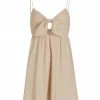 Alice + Olivia Melvina Tie-Front Cut-Out Minidress