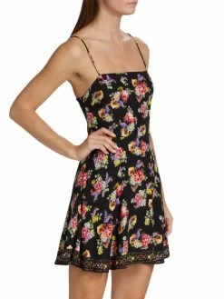 Alice + Olivia Glinda Printed Smocked Crepe Minidress 10 Alice + Olivia Glinda Printed Smocked Crepe Minidress -ALICE + OLIVIA Sales unnamed file 780