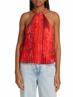 Alice + Olivia Alycia Pleated Halterneck Top -ALICE + OLIVIA Sales unnamed file 786