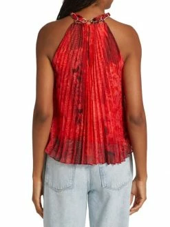 Alice + Olivia Alycia Pleated Halterneck Top -ALICE + OLIVIA Sales unnamed file 788