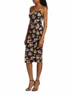 Alice + Olivia Delora Fitted Floral Midi-Dress -ALICE + OLIVIA Sales unnamed file 839