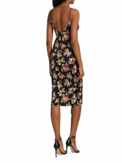 Alice + Olivia Delora Fitted Floral Midi-Dress -ALICE + OLIVIA Sales unnamed file 840