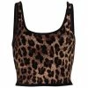 Alice + Olivia Daryn Leopard Cropped Tank