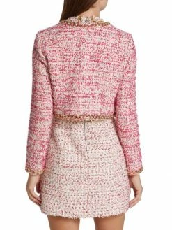 Alice + Olivia Kidman Chain-Trim Cropped Jacket -ALICE + OLIVIA Sales unnamed file 905