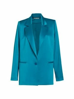 Alice + Olivia Denny Satin Blazer