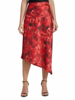 Alice + Olivia Maeve Asymmetric Slip Midi-Skirt -ALICE + OLIVIA Sales unnamed file 963