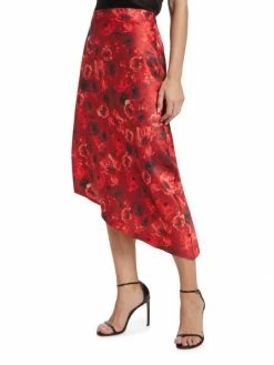 Alice + Olivia Maeve Asymmetric Slip Midi-Skirt -ALICE + OLIVIA Sales unnamed file 964