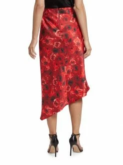Alice + Olivia Maeve Asymmetric Slip Midi-Skirt -ALICE + OLIVIA Sales unnamed file 965