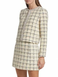 Alice + Olivia Kidman Embellished Tweed Jacket 10 Alice + Olivia Kidman Embellished Tweed Jacket -ALICE + OLIVIA Sales unnamed file 978