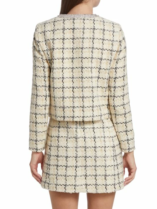 Alice + Olivia Kidman Embellished Tweed Jacket 5 Alice + Olivia Kidman Embellished Tweed Jacket - Image 5