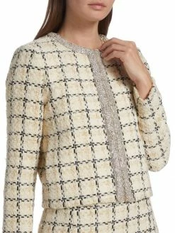 Alice + Olivia Kidman Embellished Tweed Jacket 12 Alice + Olivia Kidman Embellished Tweed Jacket -ALICE + OLIVIA Sales unnamed file 980