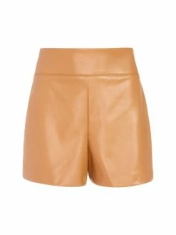 Alice + Olivia Donald Vegan Leather Shorts Off White -ALICE + OLIVIA Sales unnamed file 99