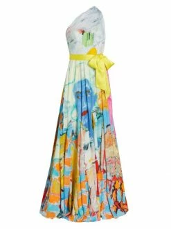Alice + Olivia X Kidsuper Milan Asymmetric Belted Gown